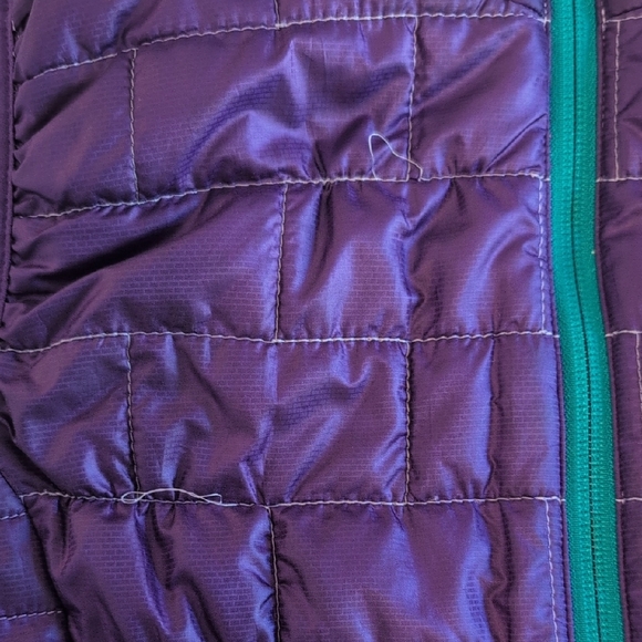 Patagonia Women's Nano Puff Purple and Teal Down Vest - Picture 6 of 6